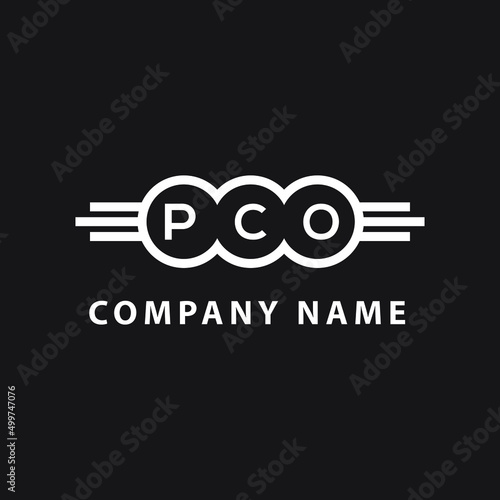 PCO letter logo design on black background. PCO  creative initials letter logo concept. PCO letter design.