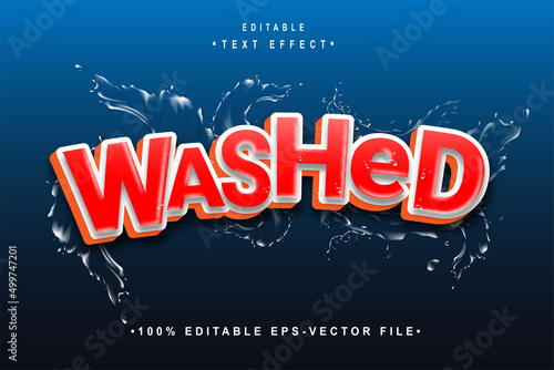 editable Modern 3d editable washed  text effect.Eps vector file text effect style.logo text.typhography logo