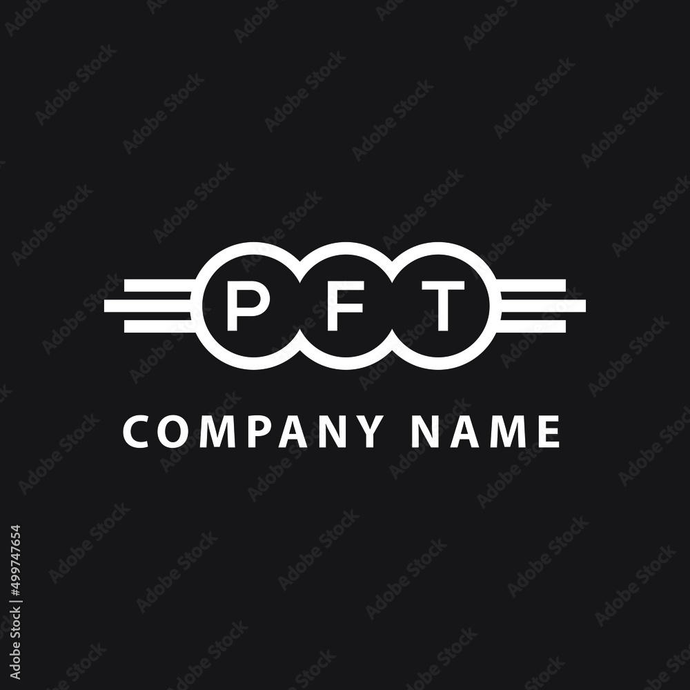 PFT letter logo design on black background. PFT creative initials letter logo concept. PFT letter design. PFT letter logo design on black background. PFT creative initials letter logo concept. PFT letter design.