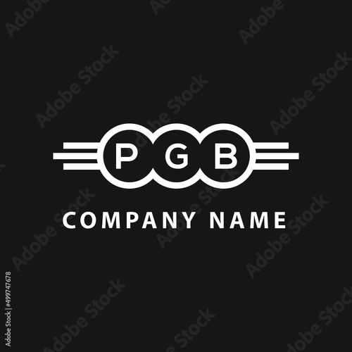 PGB letter logo design on black background. PGB  creative initials letter logo concept. PGB letter design. photo