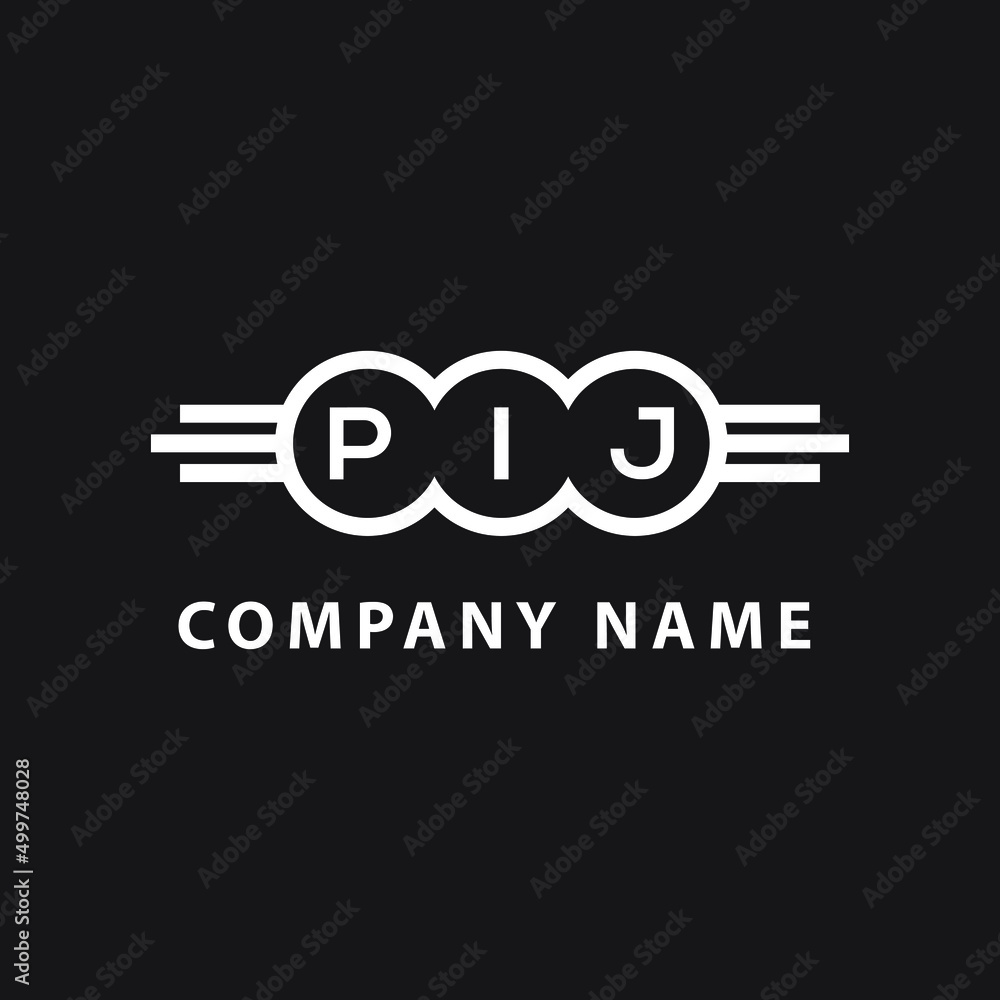 PIJ letter logo design on black background. PIJ creative initials letter logo concept. PIJ letter design. PIJ letter logo design on black background. PIJ creative initials letter logo concept. PIJ letter design.