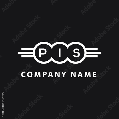 PIS letter logo design on black background. PIS creative  initials letter logo concept. PIS letter design.