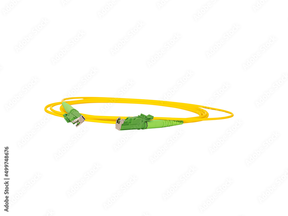 Fiber Optic Patch Cord on isolated white background
