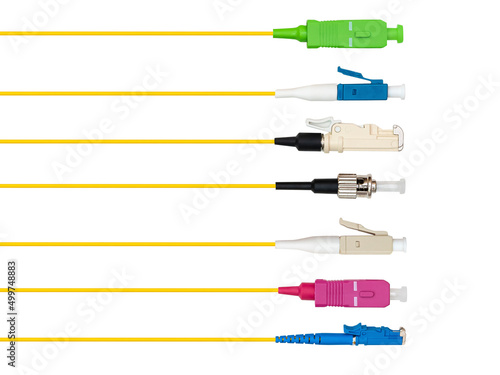 Fiber Optic Patch Cord on isolated white background