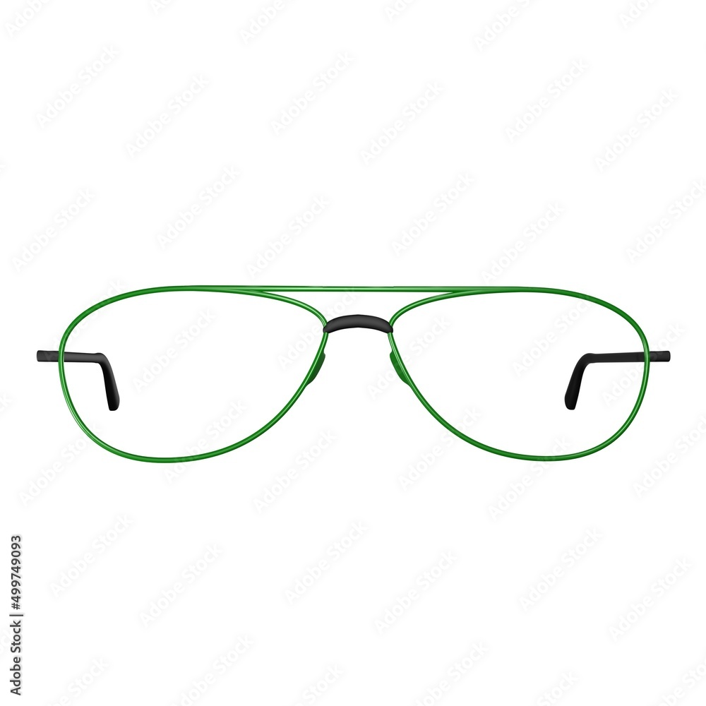 Fototapeta premium Aviators glasses with green frames