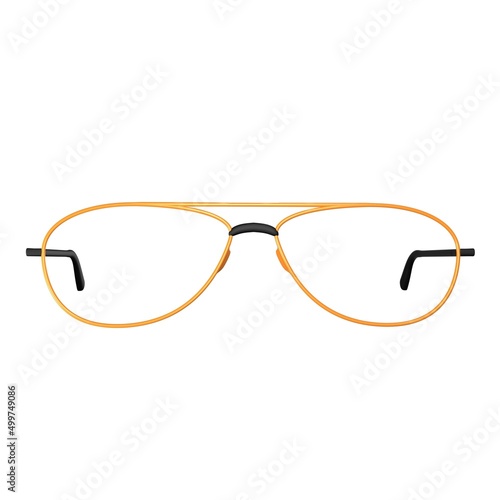 Fototapeta Naklejka Na Ścianę i Meble -  Aviators glasses with orange frames