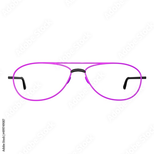 Aviators glasses with purple frames