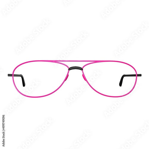 Aviators glasses with pink frames