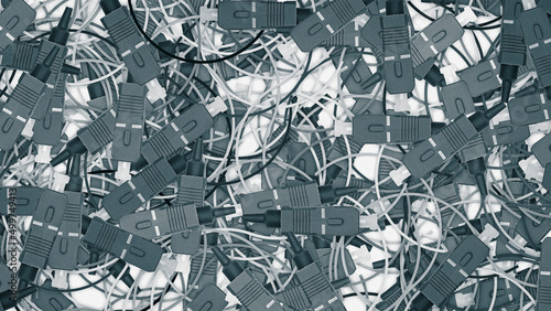 fiber optic cable background, top view