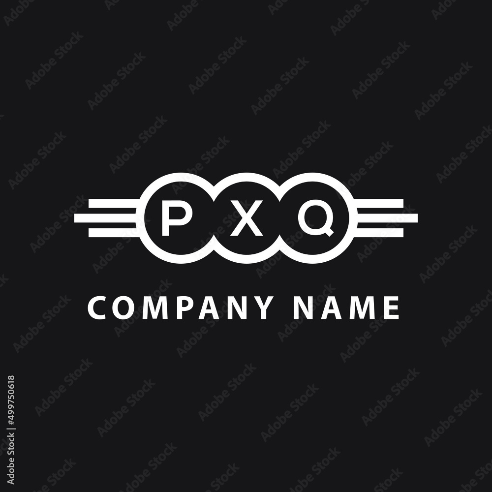 PXQ letter logo design on black background. PXQ  creative initials letter logo concept. PXQ letter design.