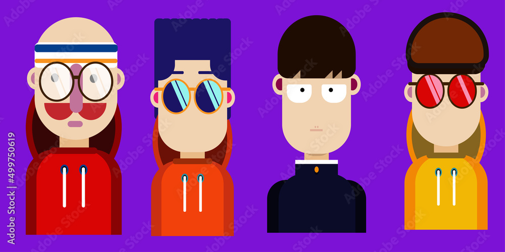 Fototapeta premium Flat Design Character Illustrations Avatar