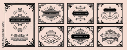 Certificate of achievement template set with Border,Invition,wedding card