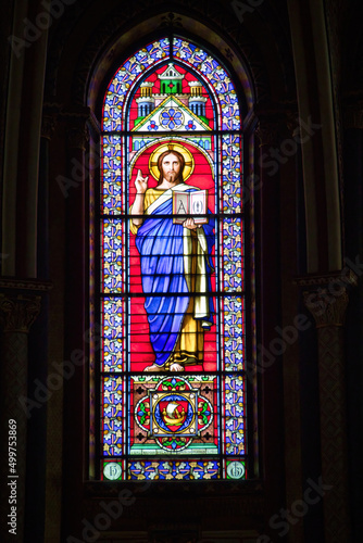 stained glass window in church