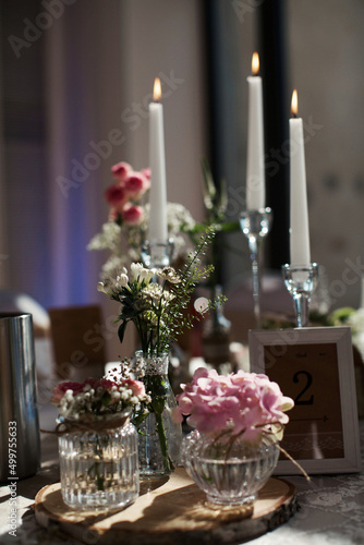 wedding decoration on wedding table