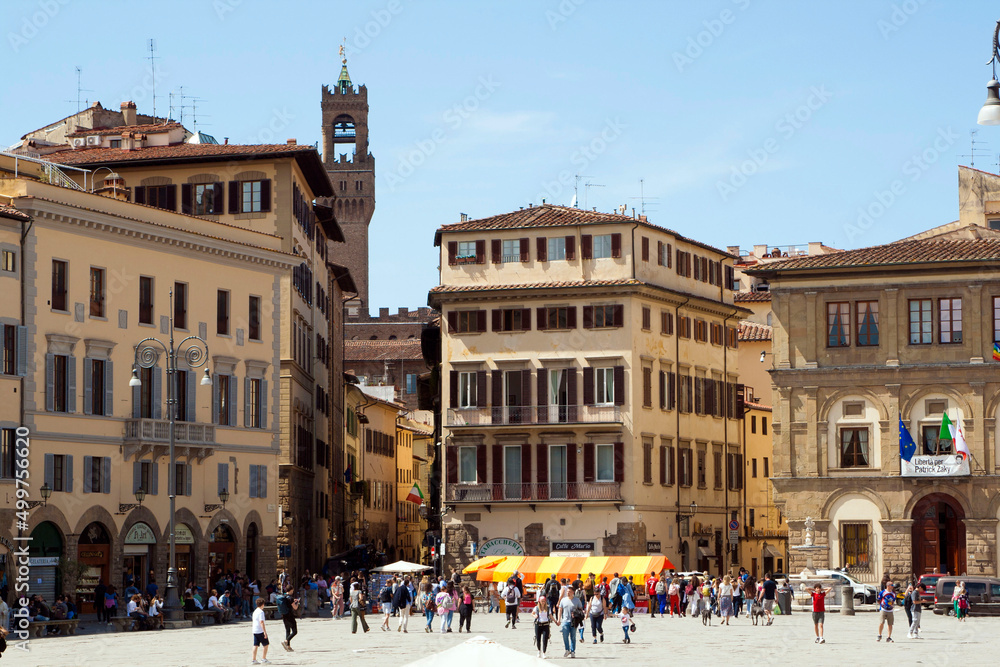Italia, Toscana, la città di Firenze. Piazza Santa Croce