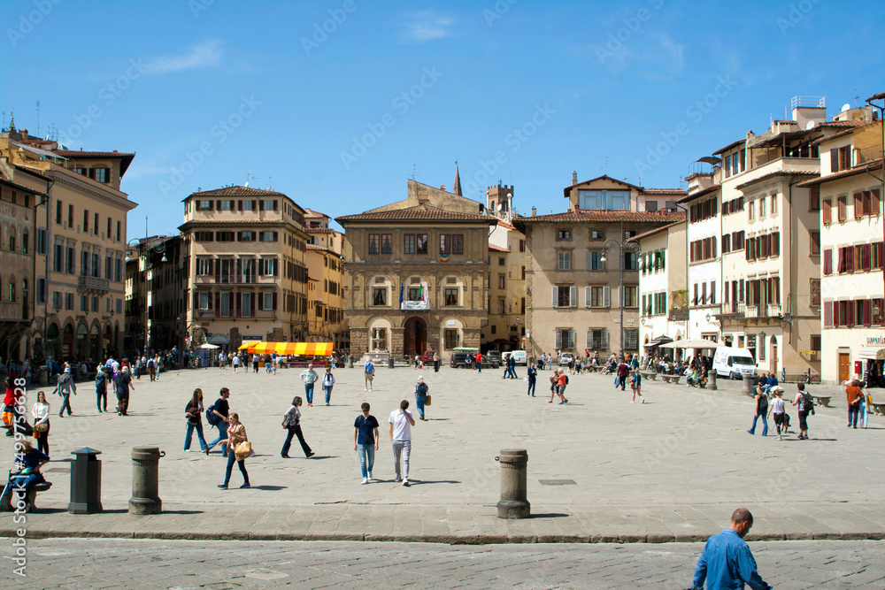 Italia, Toscana, la città di Firenze. Piazza Santa Croce.