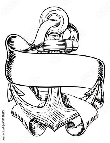 Anchor from Boat or Ship Tattoo Drawing