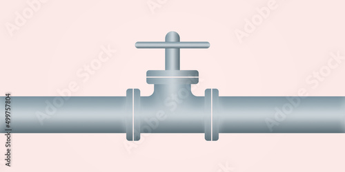 Pipeline 3d background. Pipe for gas, water plumbing, oil. Industry design template. Vector illustration.