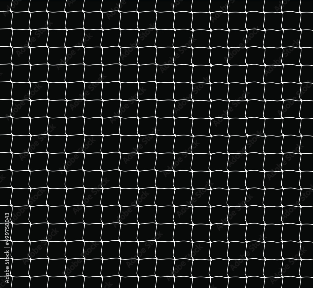 Abstract grid line Rope mesh seamless background. vector illustration for sport soccer, football, volleyball, tennis net, or Fisherman hunting net rope trap texture pattern. string wire barrier fence. - obrazy, fototapety, plakaty 