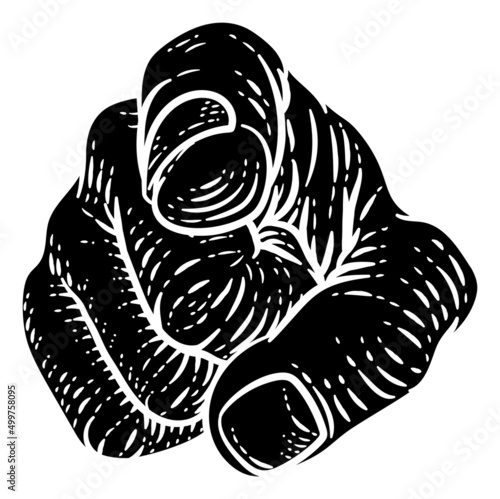 Hand Pointing Finger At You...