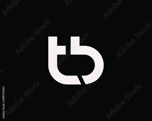 Minimal Initial Letter TB Vector Logo Design , Simple Monogram TB Icon 