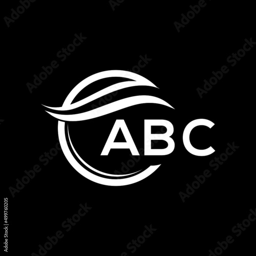 ABC letter logo design on black background. ABC  creative initials letter logo concept. ABC letter design.
