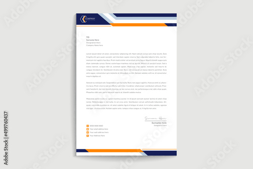 Professional modern letterhead template design for your business