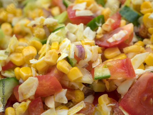 vegetable salad close up