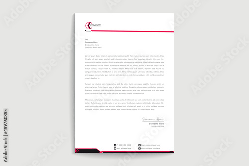 Creative business letterhead corporate layout, letterhead design Simple and clean print-ready Modern Business style design