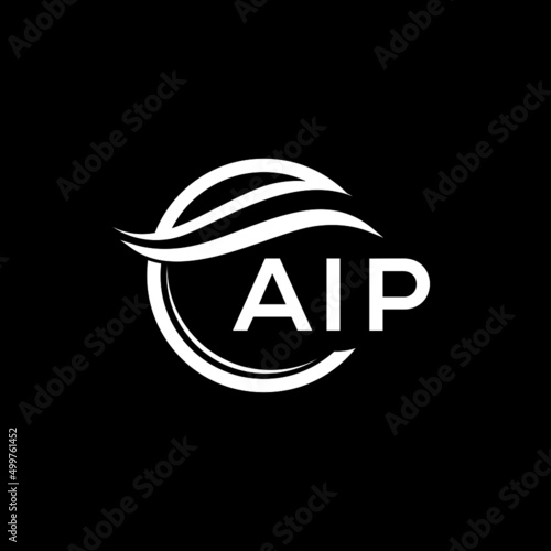 AIP  letter logo design on black background. AIP   creative initials letter logo concept. AIP  letter design.  © Faisal