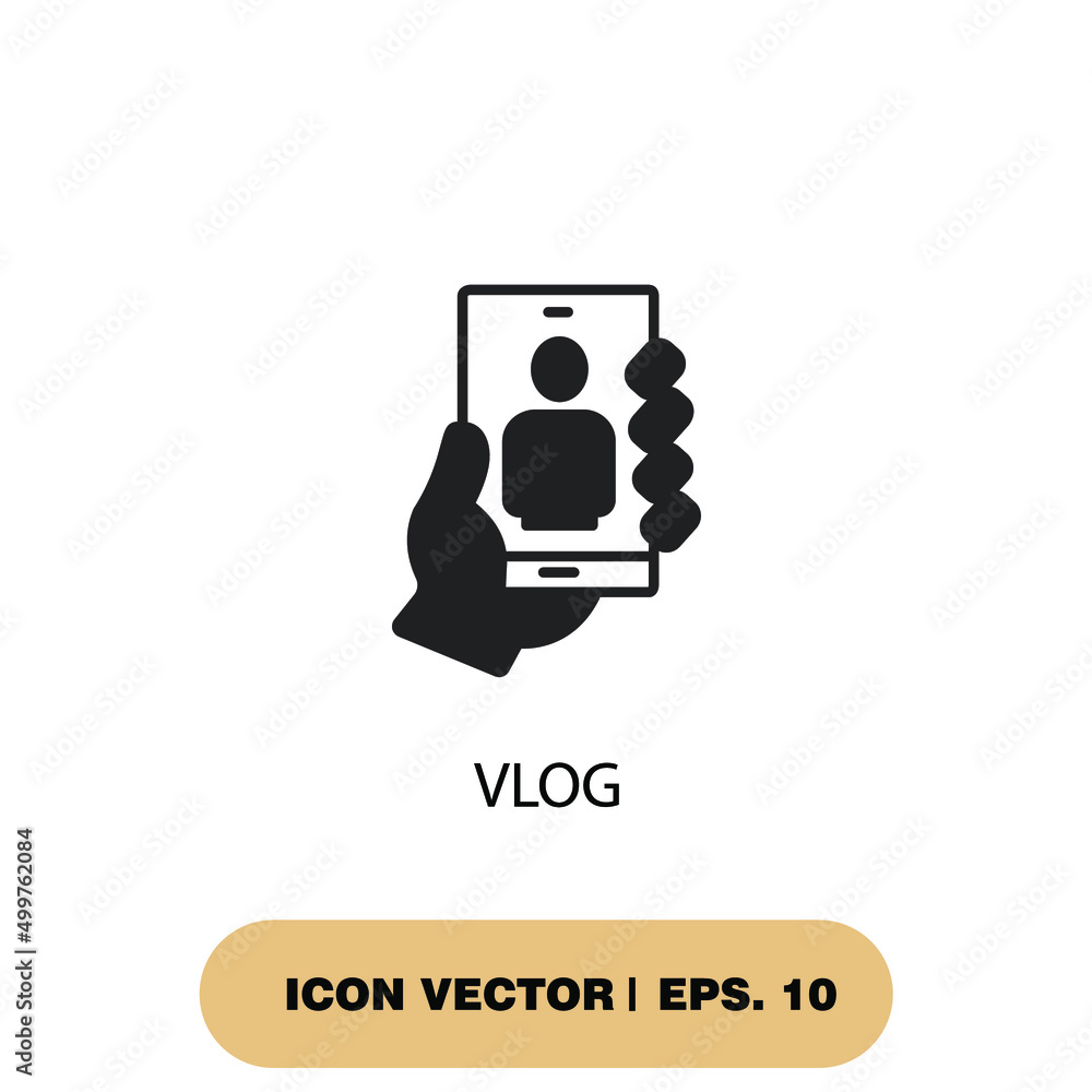 vlog icons  symbol vector elements for infographic web