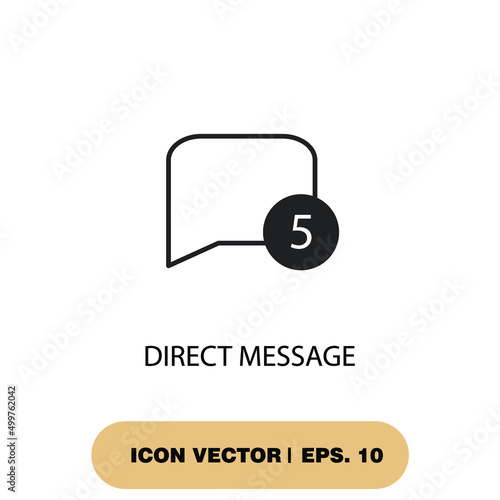 direct message icons  symbol vector elements for infographic web