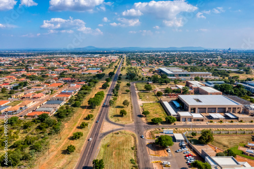 aerial residential and industrial Gaborone