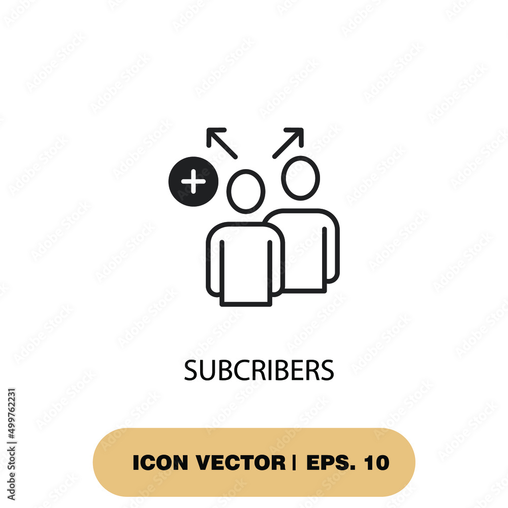 subcribers icons  symbol vector elements for infographic web