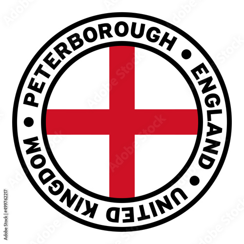 Round Peterborough England United Kingdom Flag Clipart