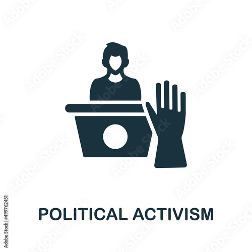 Political Activism icon. Simple element from social activity collection. Creative Political Activism icon for web design, templates, infographics and more
