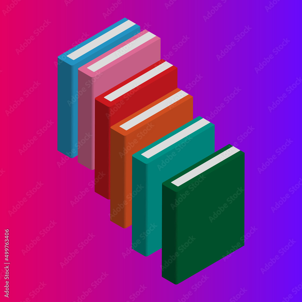 Books isometric icons. Books isometric 3d icon Books isometric icons. Books isometric 3d icon