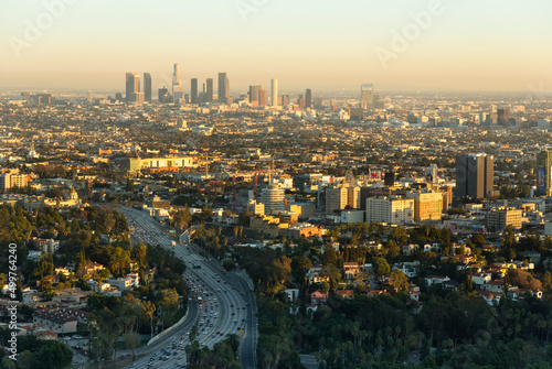 Downtown Los Angeles seen from Mulholland Drive photo