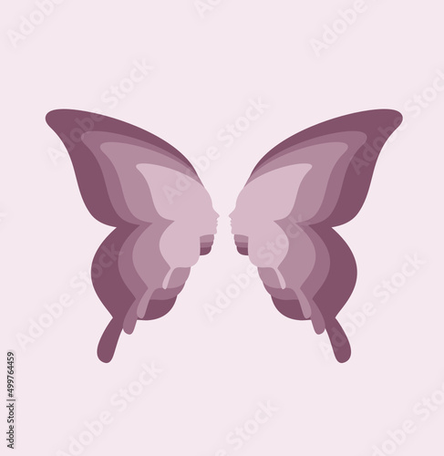 symbol, butterfly, face, profile, girl's face, logo, aesthetics, plastic surgery, dermatologist, girl, care, medicine, salon, fly, lightness, tenderness, beauty, love, relationships, butterflies © myzetta