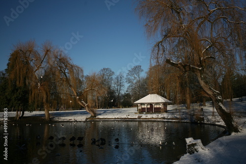 Winter Morning in Wardown Park, Luton, Bedfordshire, England, UK 