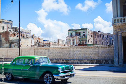 old port city street in Cuba