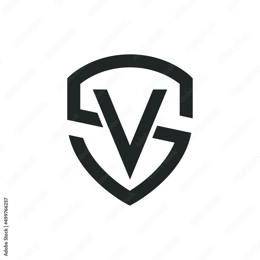 SV stylish shield Creative Minimalist Logo Design SV stylish shield Creative Minimalist Logo Design