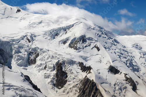 Obraz na płótnie Dome du Gouter from the Aiguille du Midi, French Alps w salonie
