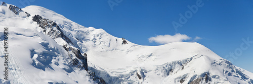 Obraz na płótnie Ridge of the Mont Blanc from the Aiguille du Midi, French Alps w salonie