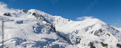 Obraz na płótnie Mont Blanc panorama from the Aiguille du Midi, French Alps w salonie