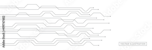 circuit board electronics digital technology banner blue