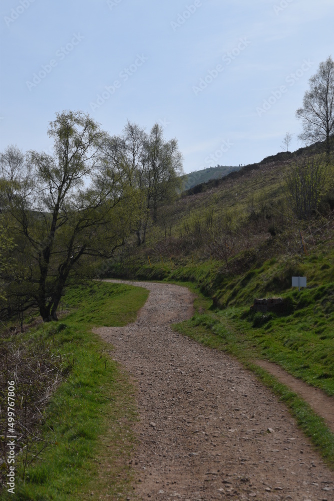 a path going up the Malvern hills