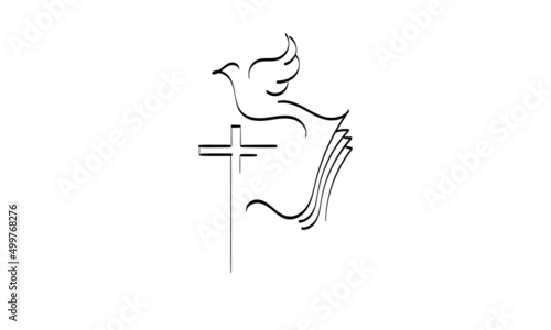 Pentecost poster design for print or use as card, flyer or T shirt	