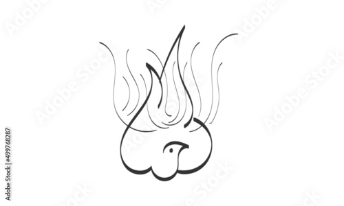 Pentecost poster design for print or use as card, flyer or T shirt	