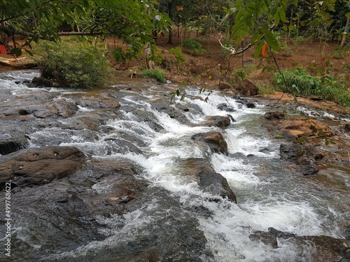 the waterfall is a beautiful place to visit and relax